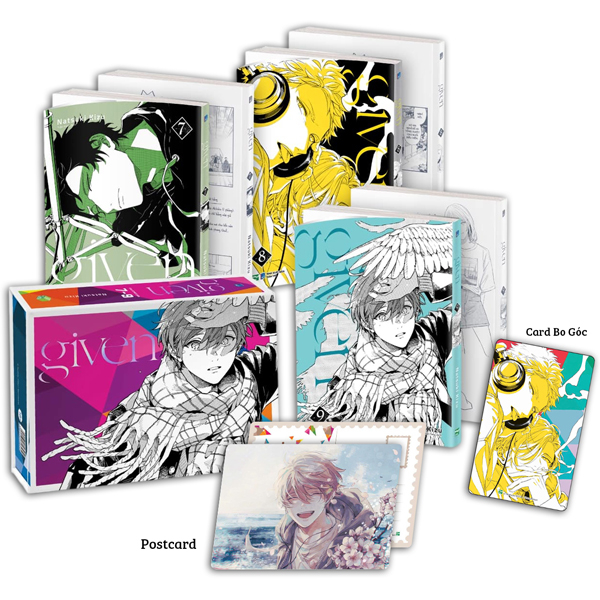 Bộ Bộ Manga - Given: Tập 7 - 9 (Bộ 3 Tập) - Bản Sưu Tầm - Tặng Kèm Boxset Nam Châm + Card Bo Góc + Postcard