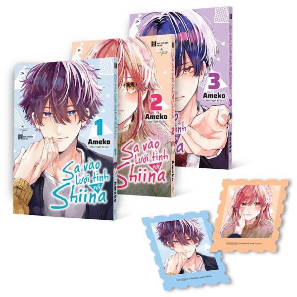 Bộ Bộ Manga - Sa Vào Lưới Tình Với Shiina: Tập 1 - 3 (Bộ 3 Tập) - Tặng Kèm 2 Sticker Tem