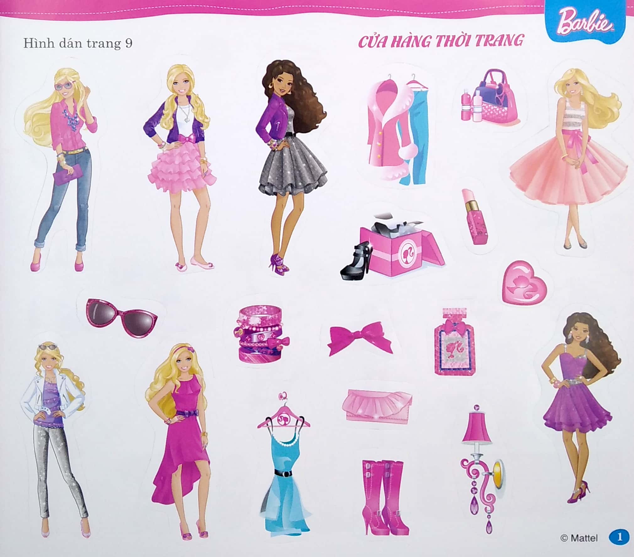 bộ bộ sách dán hình barbie - cuộc sống nhiều niềm vui (tập 1) - Ảnh 3
