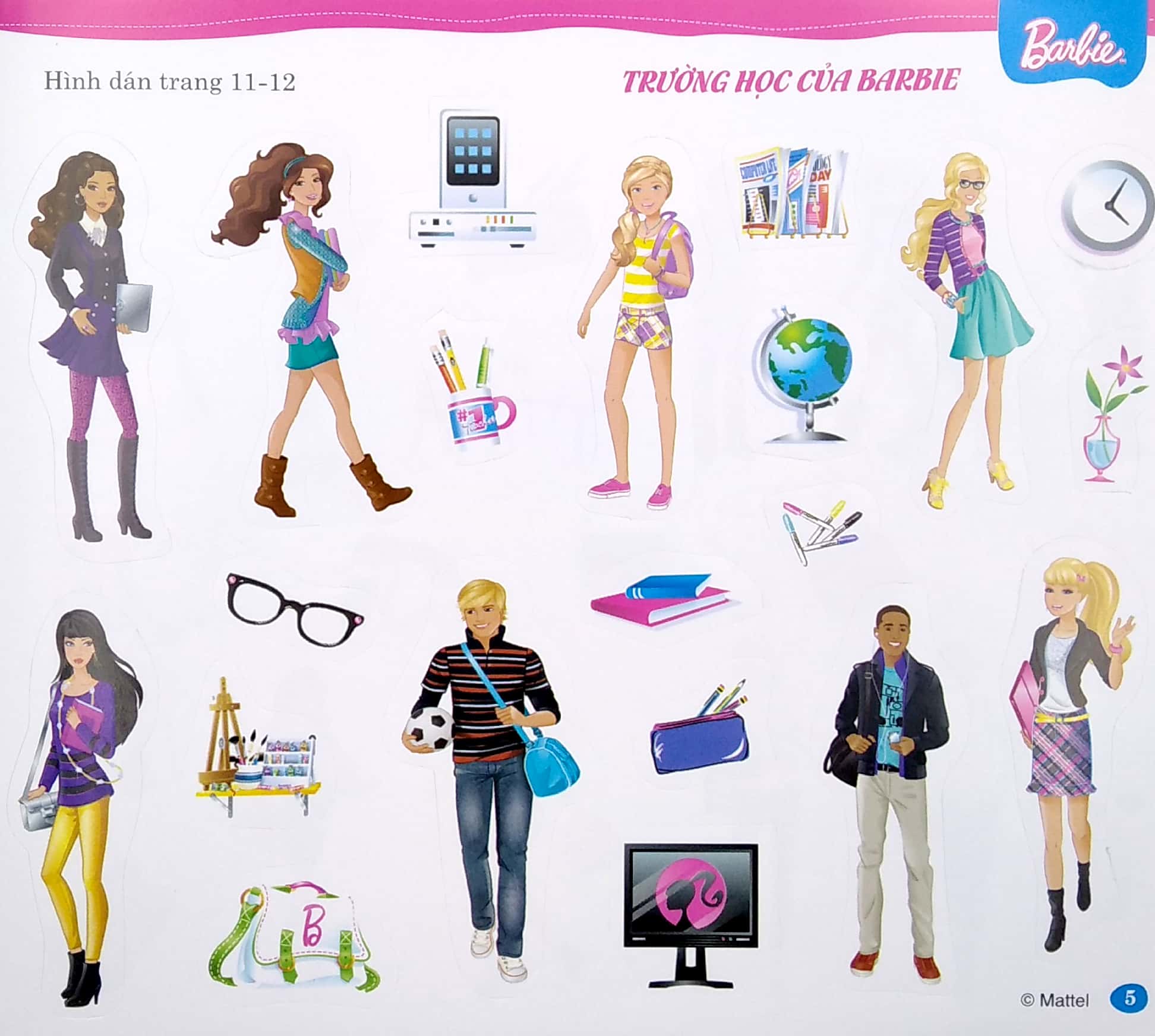 bộ bộ sách dán hình barbie - cuộc sống nhiều niềm vui (tập 1) - Ảnh 5