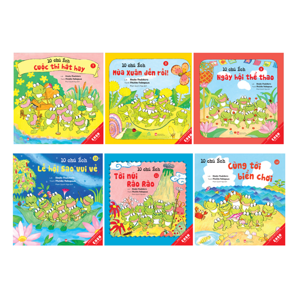 Bộ
						
										
										Bộ Sách Ehon Nhật Bản - 10 Chú Ếch - Phần 1 - Tập 1-6 (Bộ 6 Cuốn) - Ảnh 10