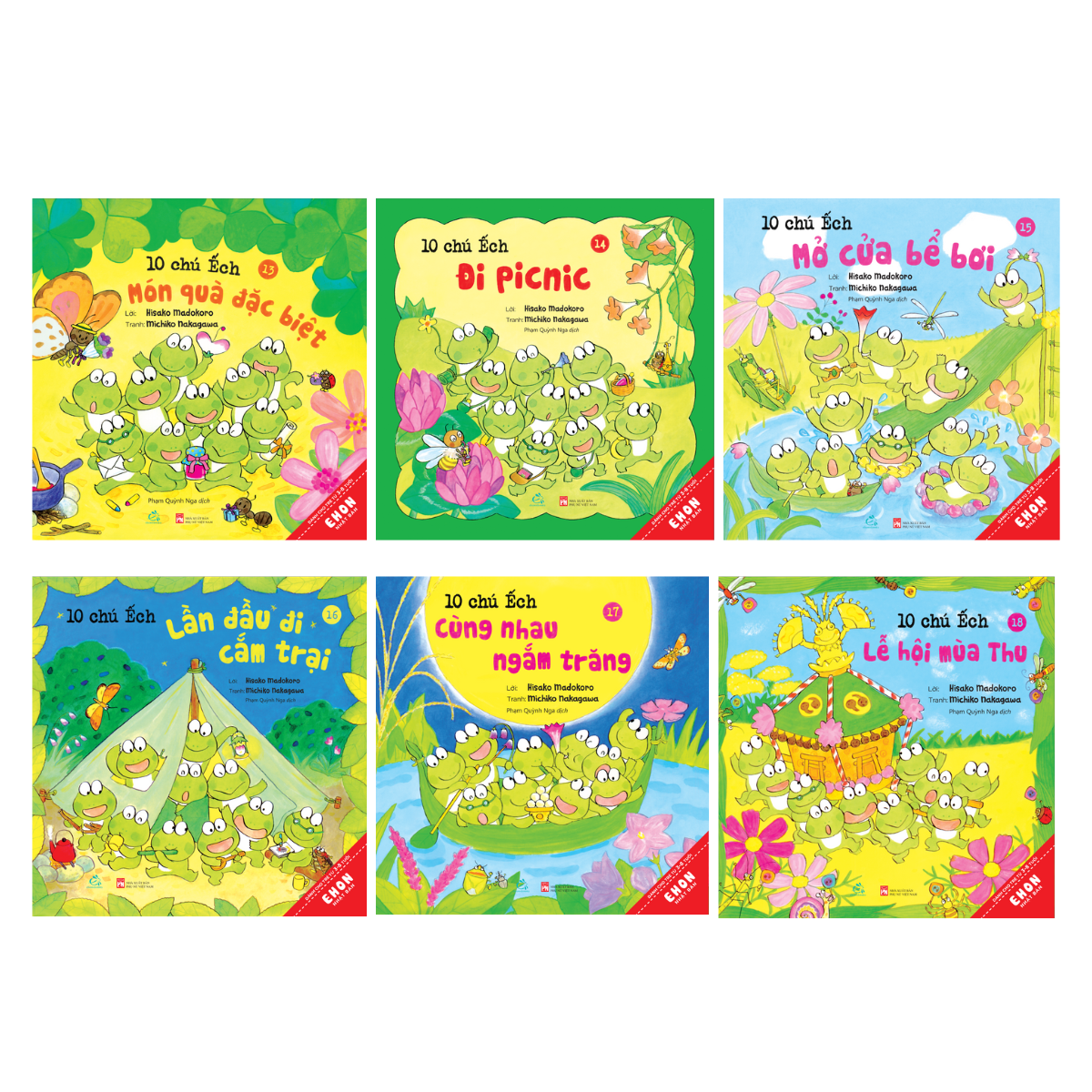 Bộ
Bộ Sách Ehon Nhật Bản - 10 Chú Ếch - Phần 3 - Tập 13-18 (Bộ 6 Cuốn) - Ảnh 2