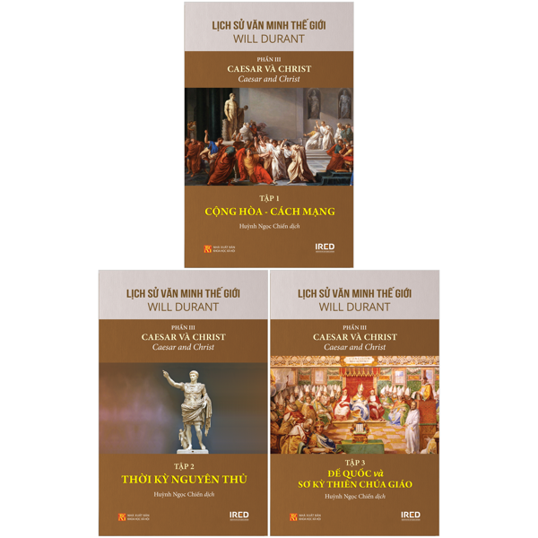 Bộ Bộ Sách Lịch Sử Văn Minh Thế Giới - Phần III - Caesar Và Christ (Bộ 3 Cuốn) (Tái Bản 2024)