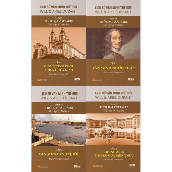 Bộ Bộ Sách Lịch Sử Văn Minh Thế Giới - Phần IX - Thời Đại Voltaire (Bộ 4 Cuốn) (Tái Bản 2025)