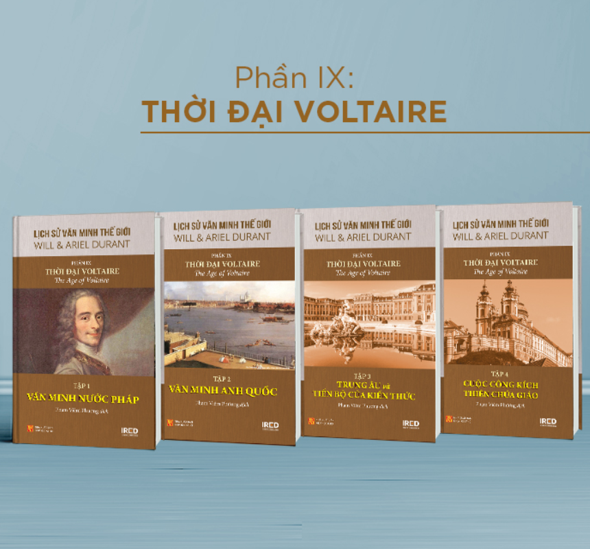 Bộ Bộ Sách Lịch Sử Văn Minh Thế Giới - Phần IX - Thời Đại Voltaire (Bộ 4 Cuốn) (Tái Bản 2025) - Ảnh 4