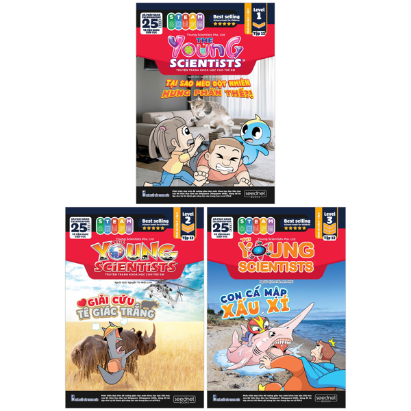 Bộ Bộ Sách The Young Scientist - Truyện Tranh Khoa Học Cho Trẻ Em - Tập 12 - Level 1+2+3 (Bộ 3 Cuốn)