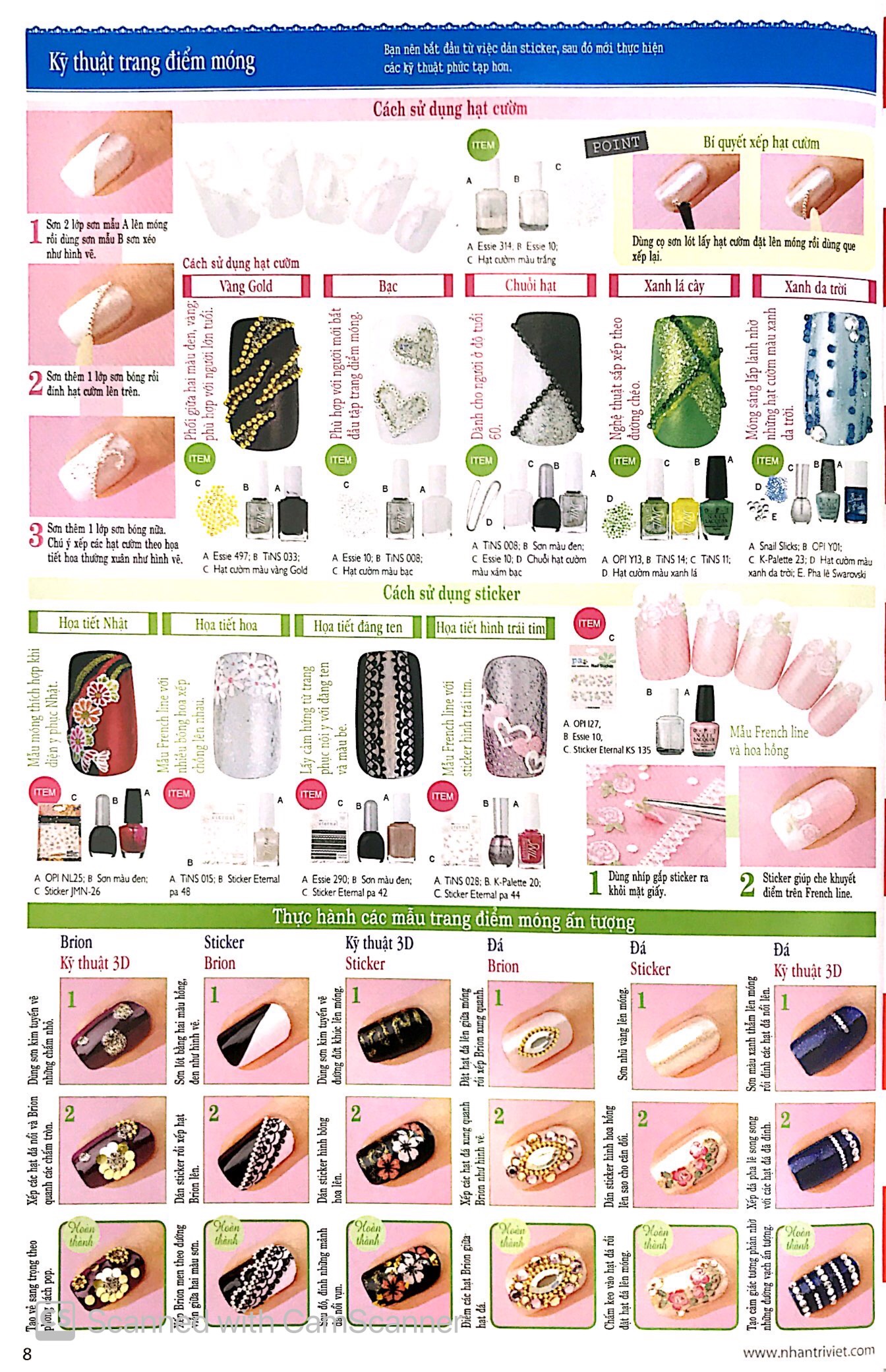 bộ bộ sưu tập các mẫu trang điểm móng (tập 2) - Ảnh 7