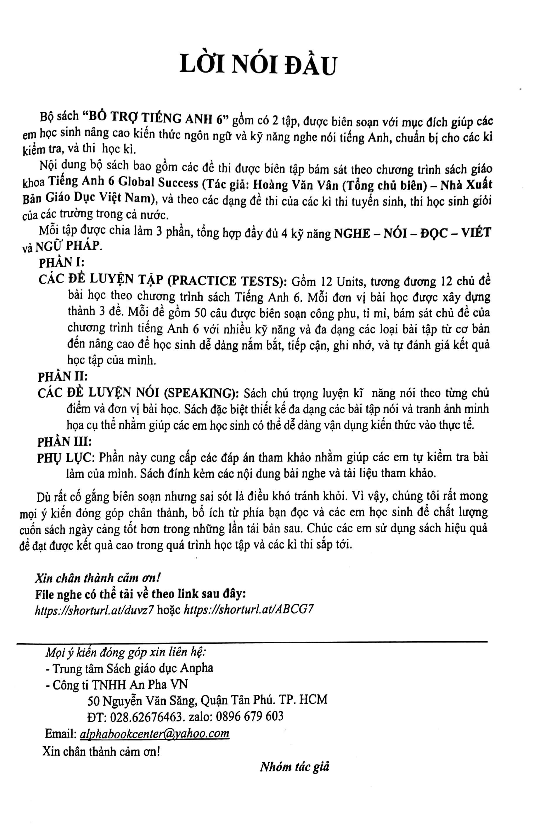 Bộ Bổ Trợ Tiếng Anh 6 - Tập 1 - Ảnh 5