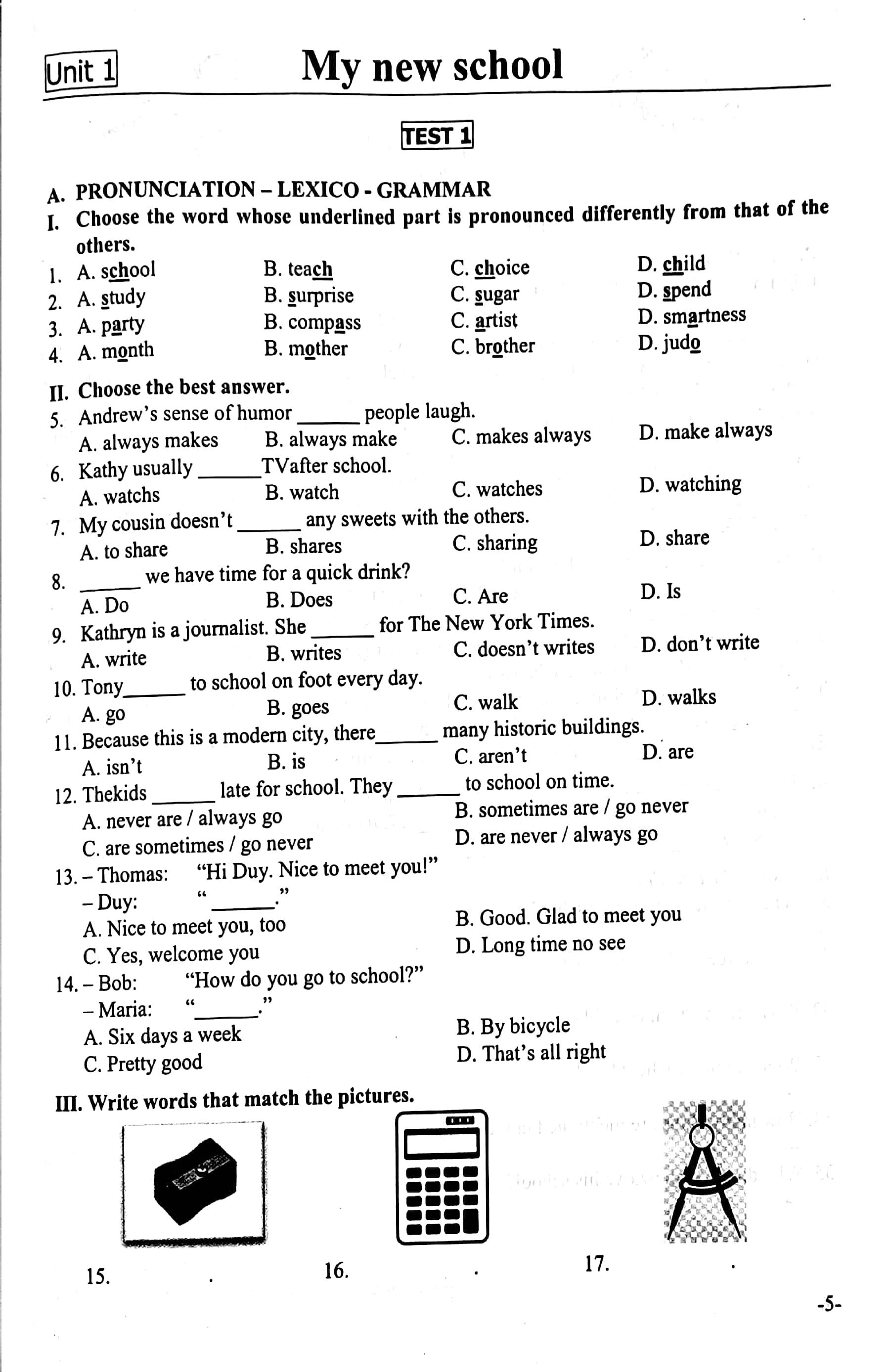 Bộ Bổ Trợ Tiếng Anh 6 - Tập 1 - Ảnh 6