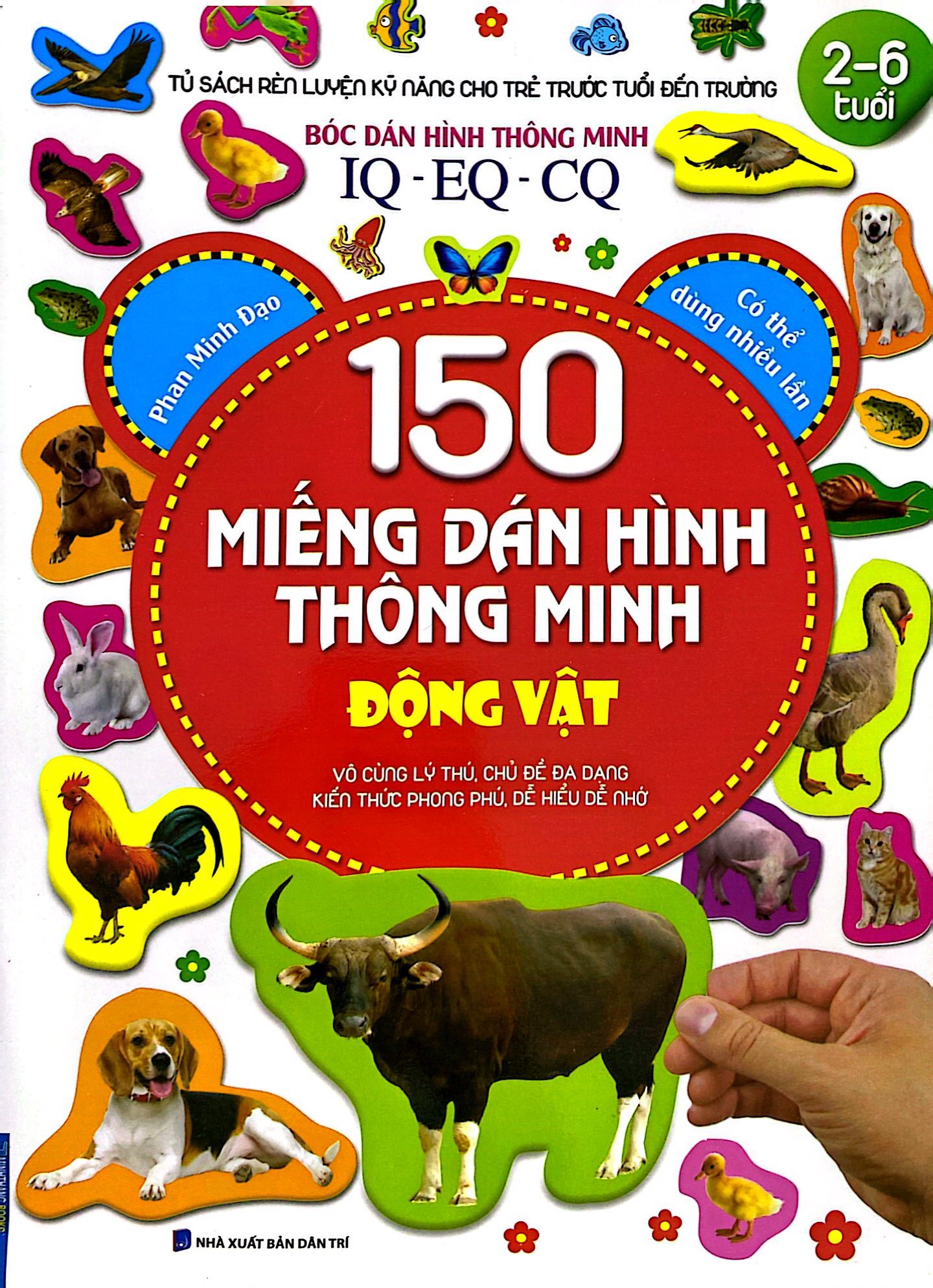 bộ bóc dán hình thông minh iq-eq-cq - 150 miếng dán hình thông minh - động vật (tái bản) - Ảnh 2