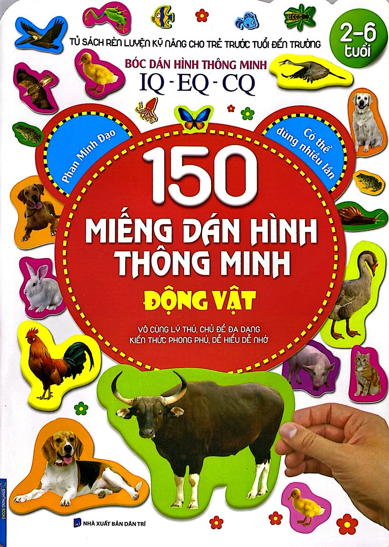 bộ bóc dán hình thông minh iq-eq-cq - 150 miếng dán hình thông minh - động vật (tái bản) - Ảnh 7