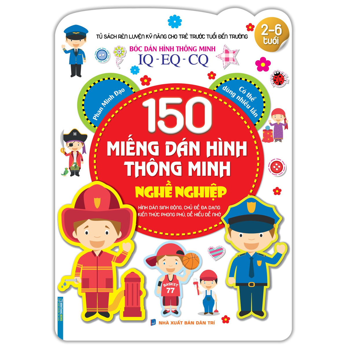 bộ bóc dán hình thông minh iq-eq-cq - 150 miếng dán hình thông minh - nghề nghiệp (tái bản 2023) - Ảnh 2
