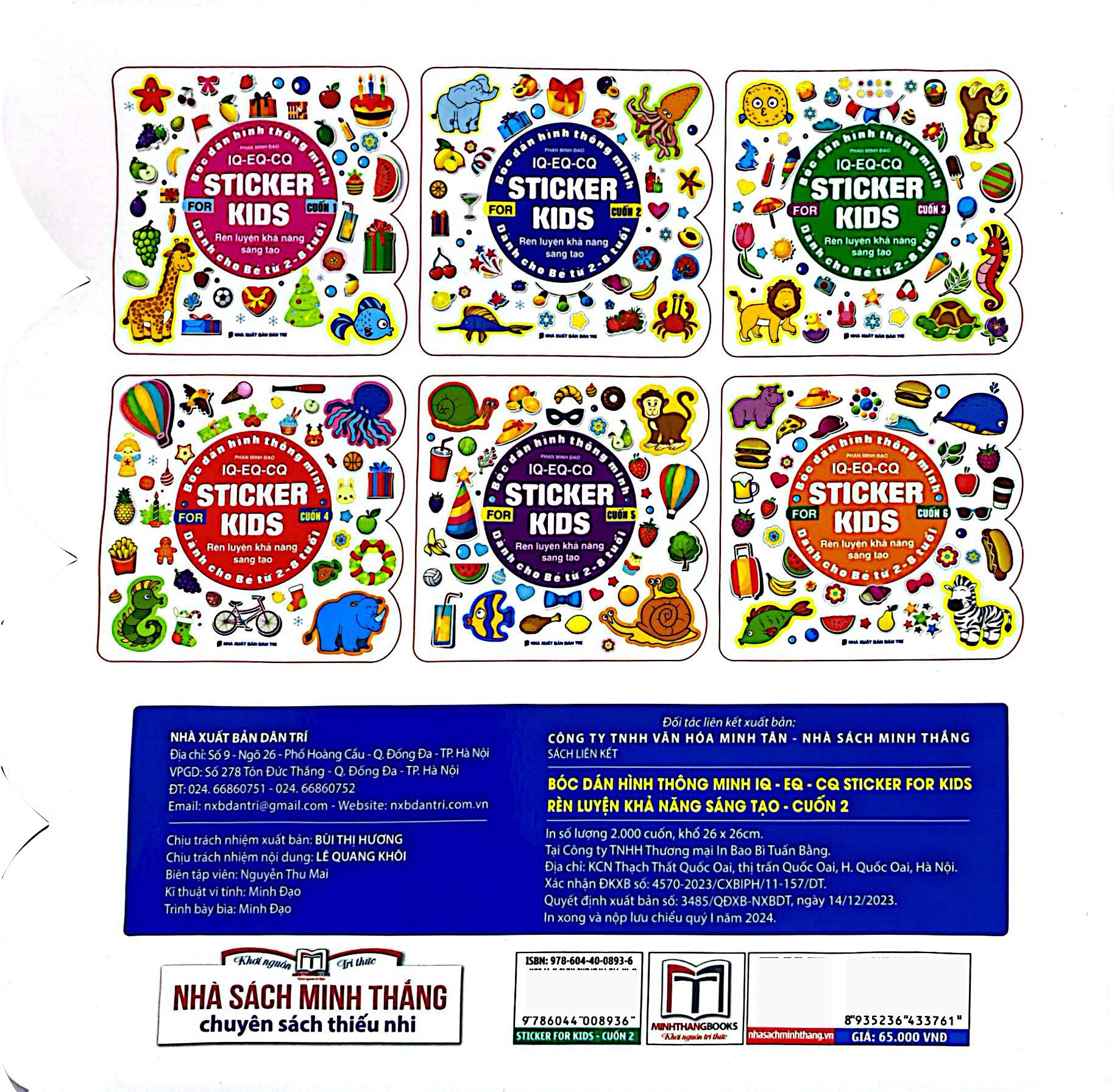 bộ bóc dán hình thông minh iq-eq-cq - sticker for kids - cuốn 2 (tái bản 2023) - Ảnh 6