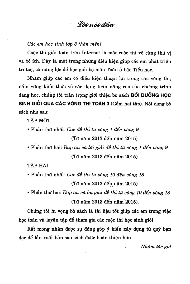 bộ bồi dưỡng học sinh giỏi qua các vòng thi toán lớp 3 (tập 2) - Ảnh 4