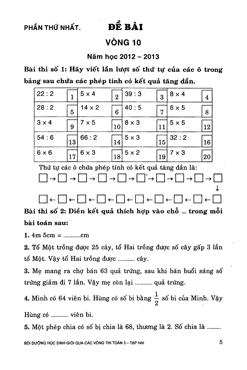 bộ bồi dưỡng học sinh giỏi qua các vòng thi toán lớp 3 (tập 2) - Ảnh 5