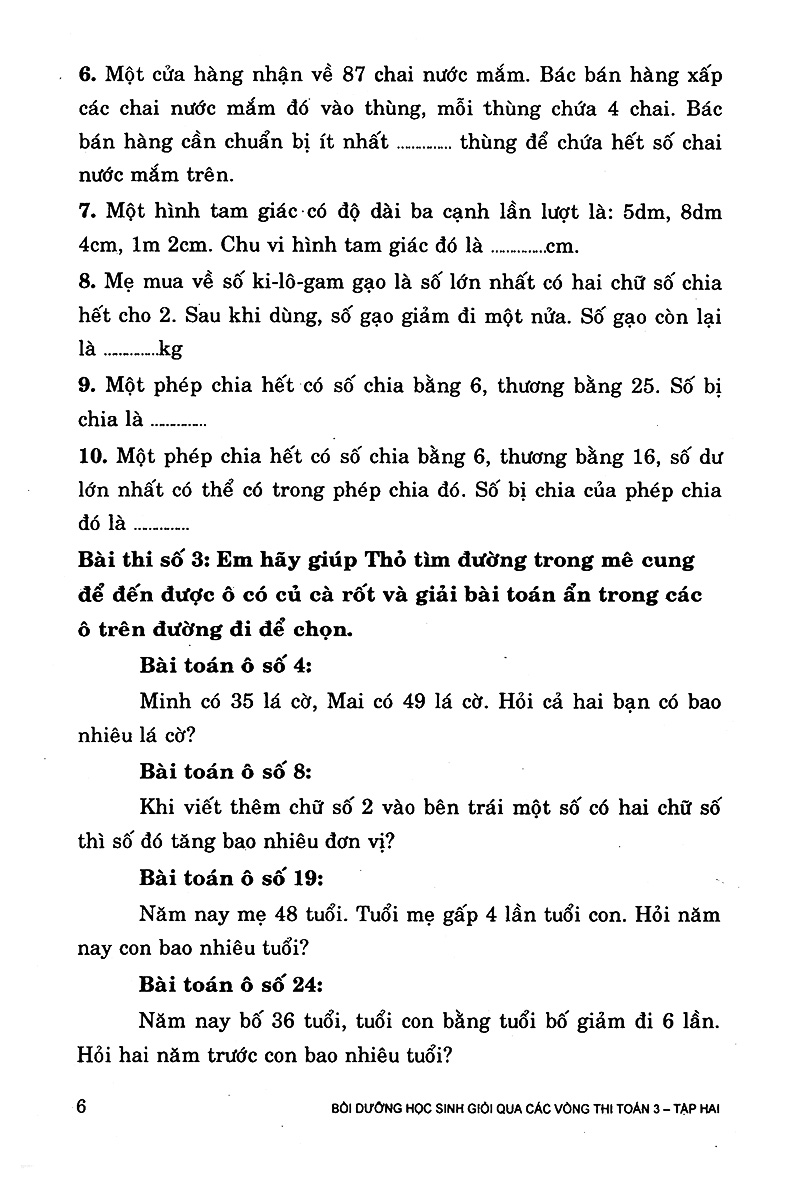 bộ bồi dưỡng học sinh giỏi qua các vòng thi toán lớp 3 (tập 2) - Ảnh 6