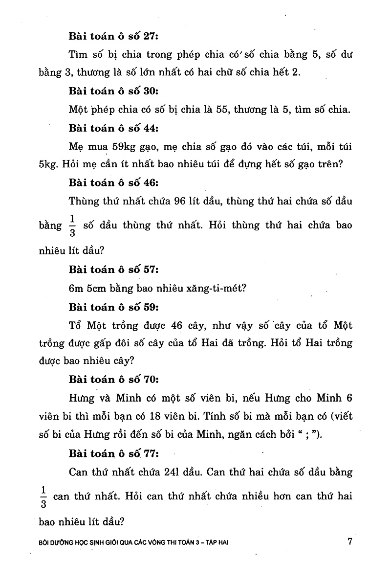 bộ bồi dưỡng học sinh giỏi qua các vòng thi toán lớp 3 (tập 2) - Ảnh 7