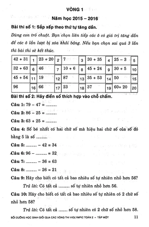 bộ bồi dưỡng học sinh giỏi qua các vòng thi violympic toán 2 - tập 1 - Ảnh 10