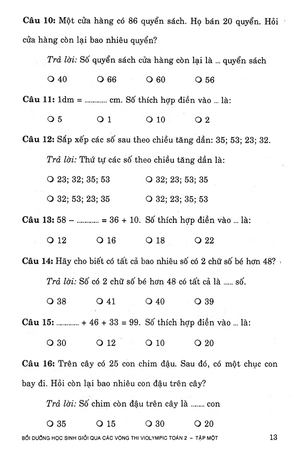 bộ bồi dưỡng học sinh giỏi qua các vòng thi violympic toán 2 - tập 1 - Ảnh 12