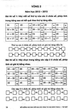 bộ bồi dưỡng học sinh giỏi qua các vòng thi violympic toán 2 - tập 1 - Ảnh 13