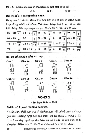 bộ bồi dưỡng học sinh giỏi qua các vòng thi violympic toán 2 - tập 1 - Ảnh 15