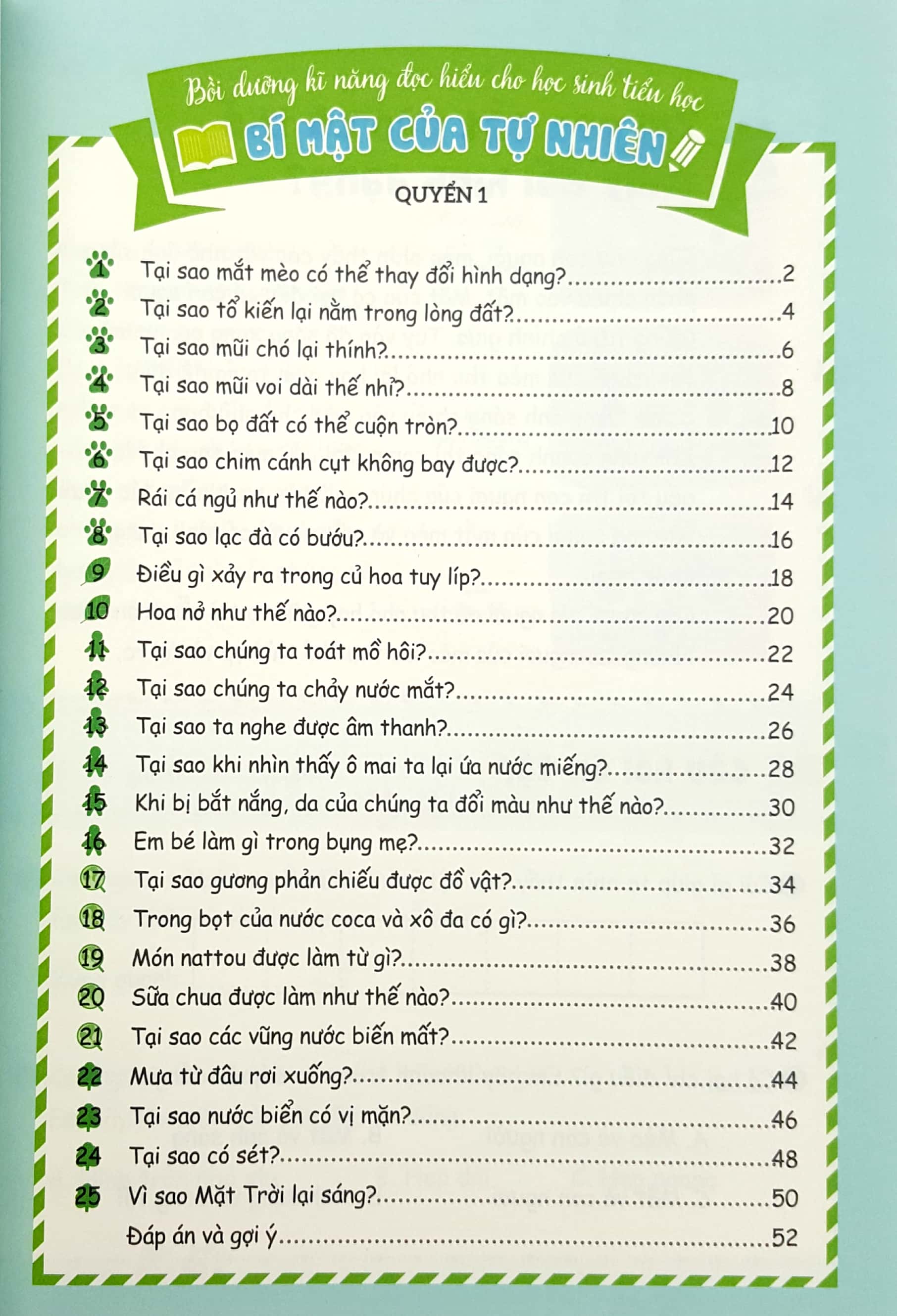 Bộ Bồi Dưỡng Kĩ Năng Đọc Hiểu Cho Học Sinh Tiểu Học - Bí Mật Của Tự Nhiên - Quyển 1 (Tái Bản 2019) - Ảnh 2