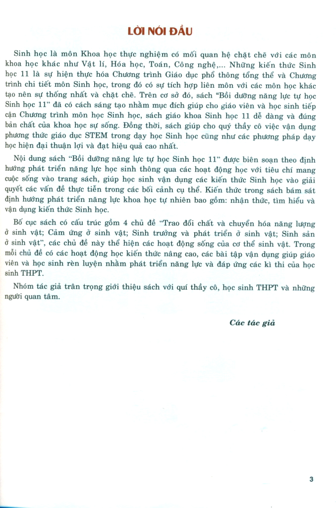 Bộ Bồi Dưỡng Năng Lực Tự Học Sinh Học 11 - Ảnh 3