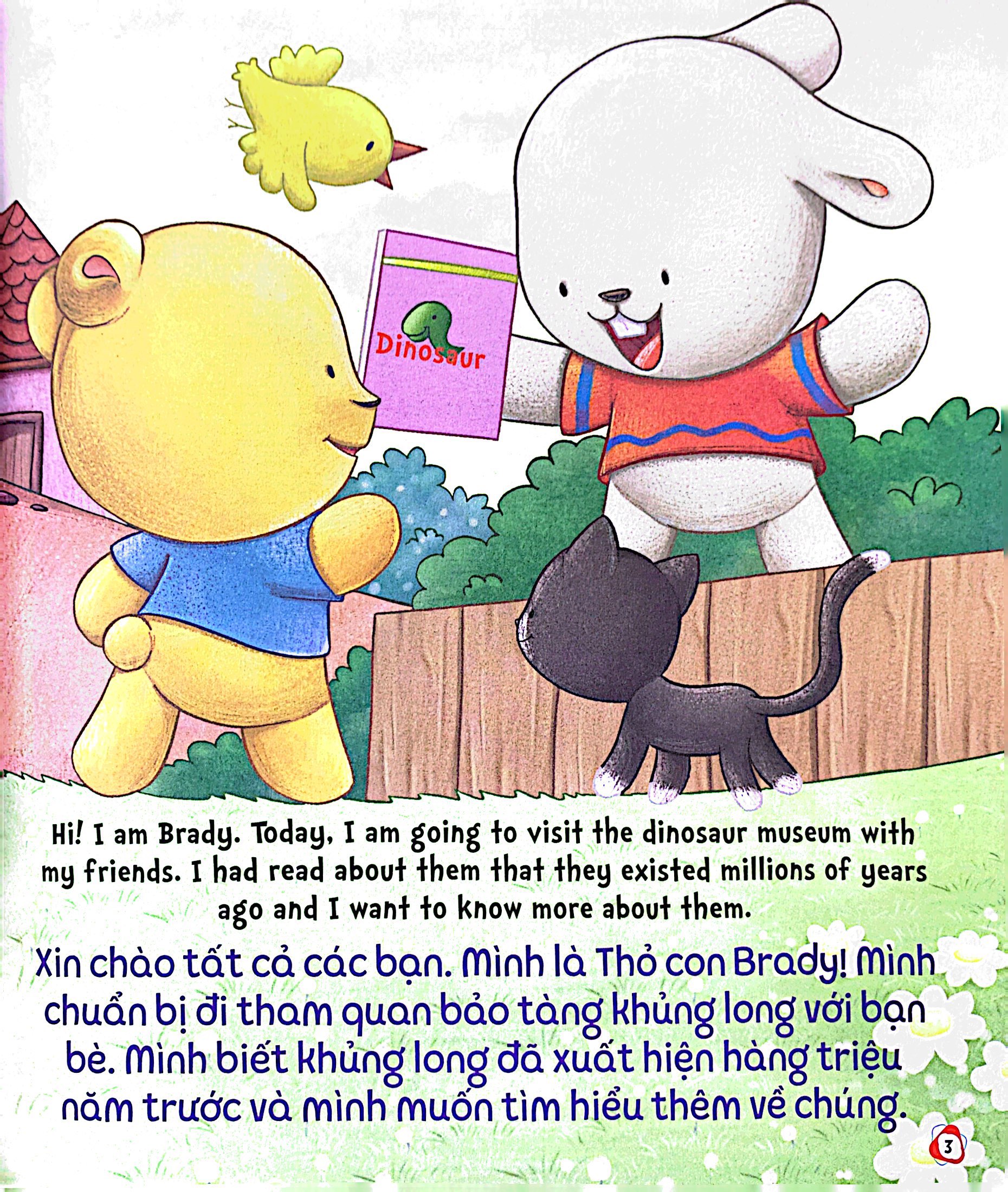 bộ brady siêu đỉnh - 365 ngày phát triển trí tuệ - level 3 - khủng long và động vật quanh em - Ảnh 5