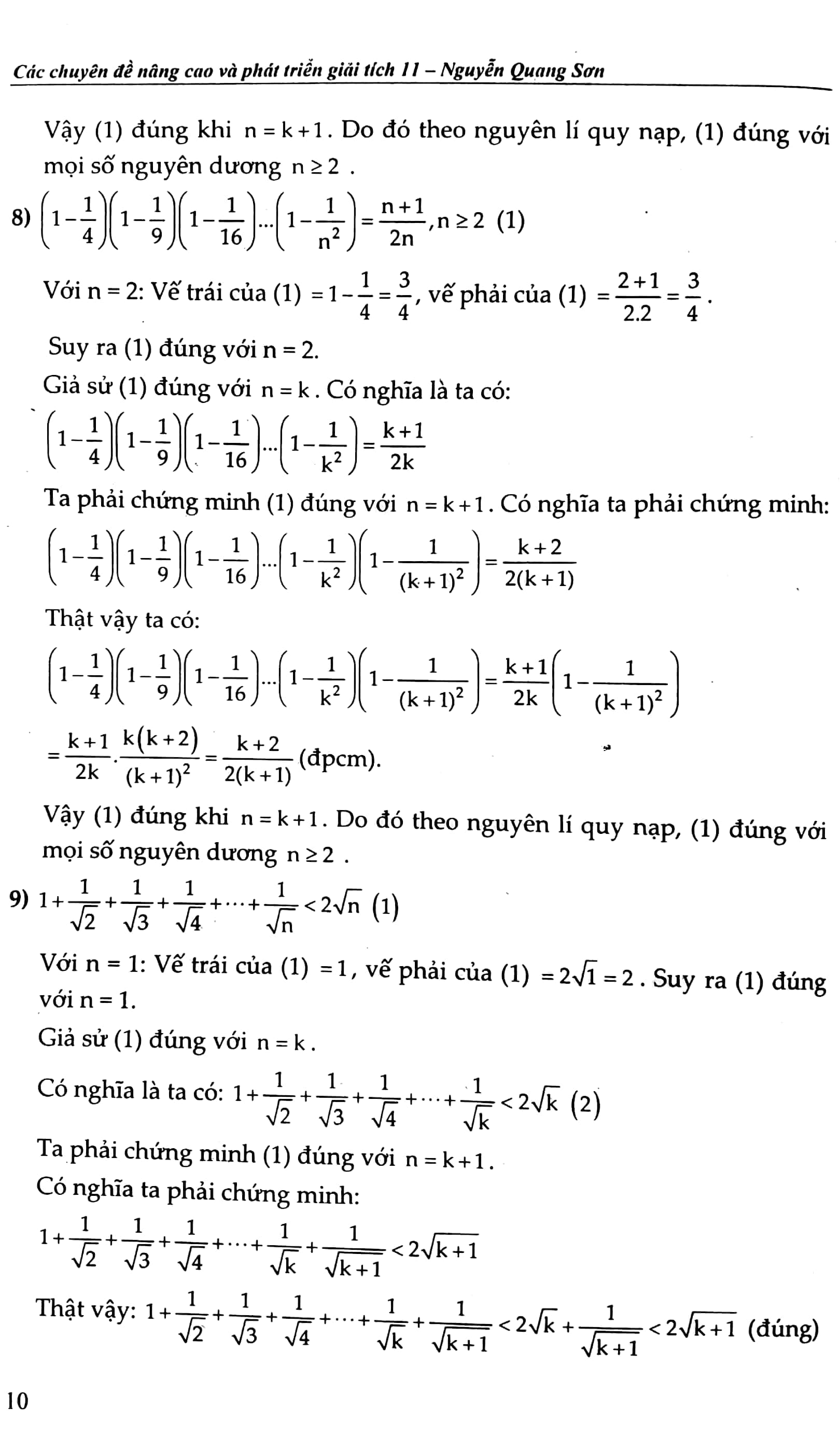 bộ các chuyên đề nâng cao và phát triển giải tích 11 - tập 2 - Ảnh 9