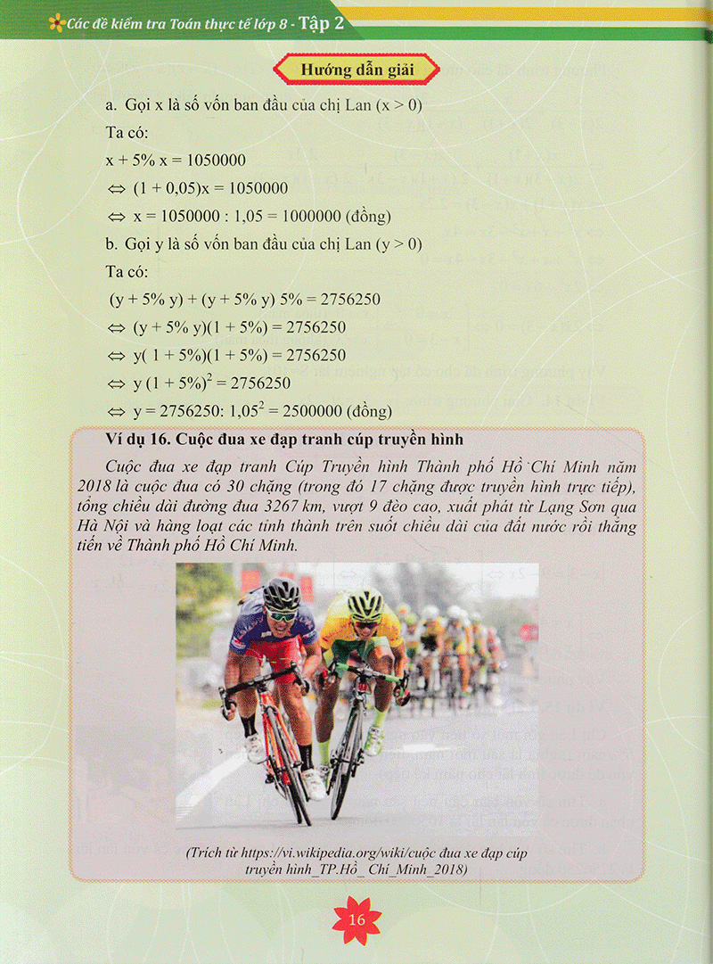 bộ các đề kiểm tra toán thực tế lớp 8 - tập 2 - Ảnh 14