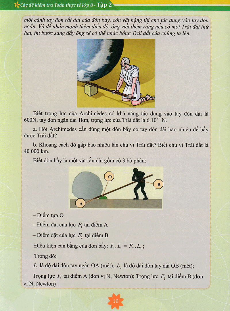 bộ các đề kiểm tra toán thực tế lớp 8 - tập 2 - Ảnh 16