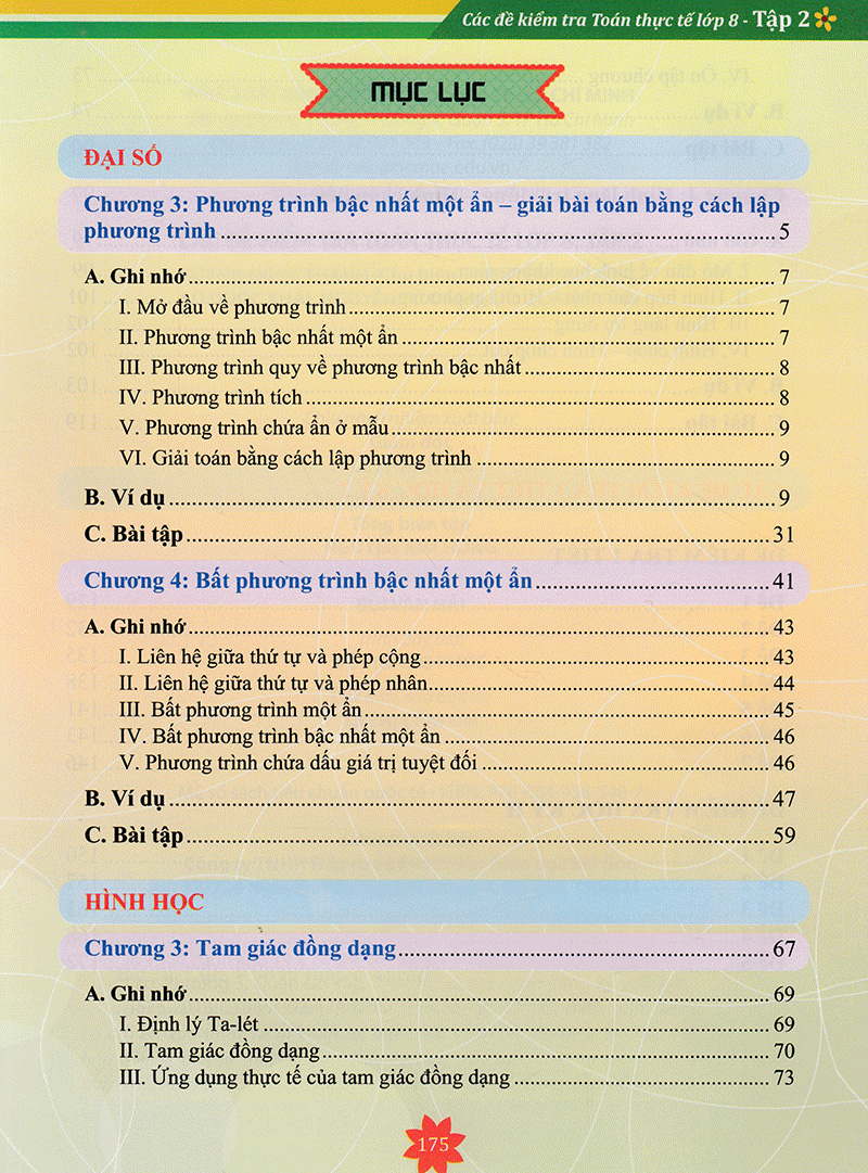 bộ các đề kiểm tra toán thực tế lớp 8 - tập 2 - Ảnh 19