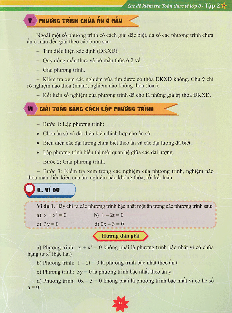 bộ các đề kiểm tra toán thực tế lớp 8 - tập 2 - Ảnh 7