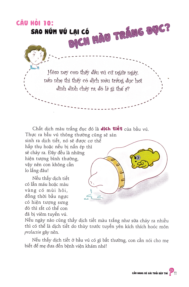 bộ cẩm nang bé gái tuổi dậy thì - quyển 1 - 160 câu hỏi-đáp về sinh lí bạn gái tuổi dậy thì (tái bản 2019) - Ảnh 12