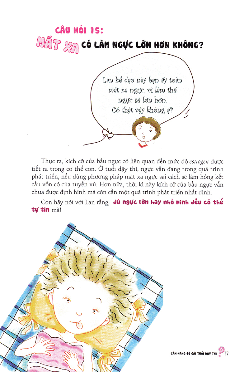 bộ cẩm nang bé gái tuổi dậy thì - quyển 1 - 160 câu hỏi-đáp về sinh lí bạn gái tuổi dậy thì (tái bản 2019) - Ảnh 18