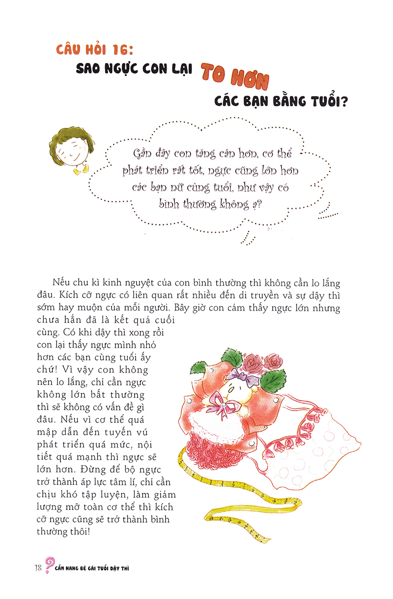 bộ cẩm nang bé gái tuổi dậy thì - quyển 1 - 160 câu hỏi-đáp về sinh lí bạn gái tuổi dậy thì (tái bản 2019) - Ảnh 19