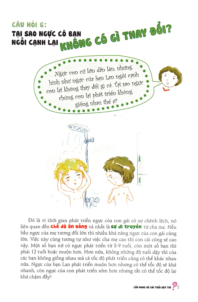 bộ cẩm nang bé gái tuổi dậy thì - quyển 1 - 160 câu hỏi-đáp về sinh lí bạn gái tuổi dậy thì (tái bản 2019) - Ảnh 8