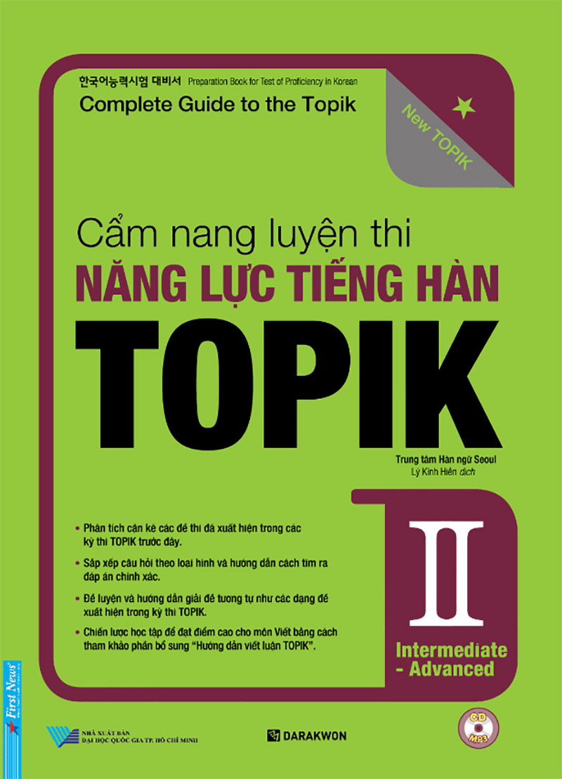 bộ cẩm nang luyện thi năng lực tiếng hàn topik ii intermediate - advanced - Ảnh 2