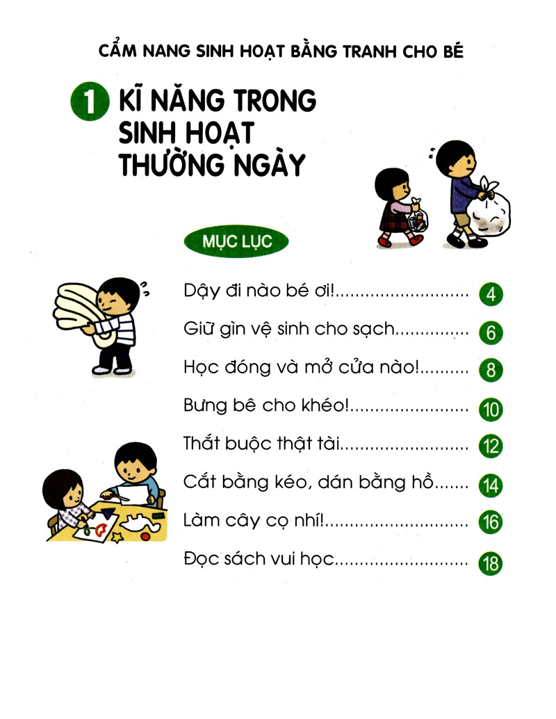bộ cẩm nang sinh hoạt bằng tranh cho bé tập 1 - kĩ năng sinh hoạt thường ngày (tái bản 2019) - Ảnh 3