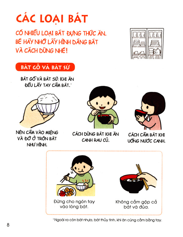 bộ cẩm nang sinh hoạt bằng tranh cho bé tập 2 - kĩ năng khi ăn uống (tái bản 2019) - Ảnh 9