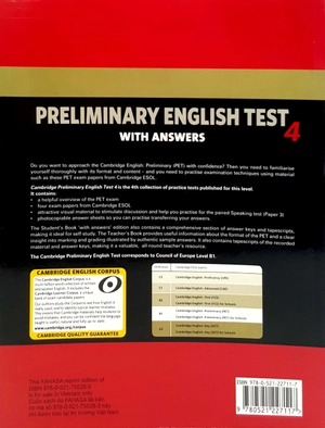 bộ cambridge preliminary english test 4 student's book with answers fahasa reprint edition - Ảnh 11