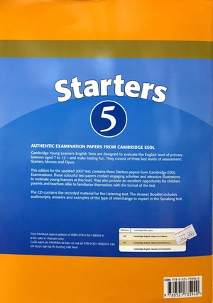bộ cambridge young learner english test starters 5 sb fahasa reprint edition - Ảnh 11