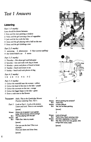 bộ cambridge young learners english tests 7 movers answer booklet - Ảnh 2