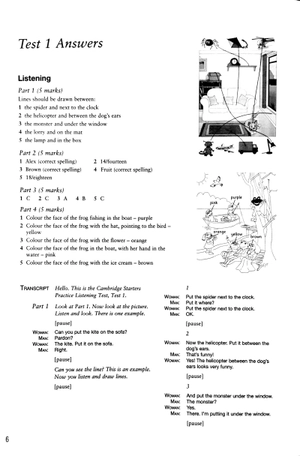 bộ cambridge young learners english tests 7 starters answer booklet - Ảnh 3