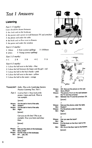 bộ cambridge young learners english tests second edition starters 3 answer booklet - Ảnh 3