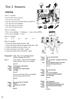 bộ cambridge young learners english tests second edition starters 3 answer booklet - Ảnh 7