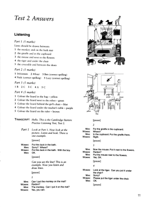 bộ cambridge young learners english tests starters 5 answer booklet - Ảnh 8
