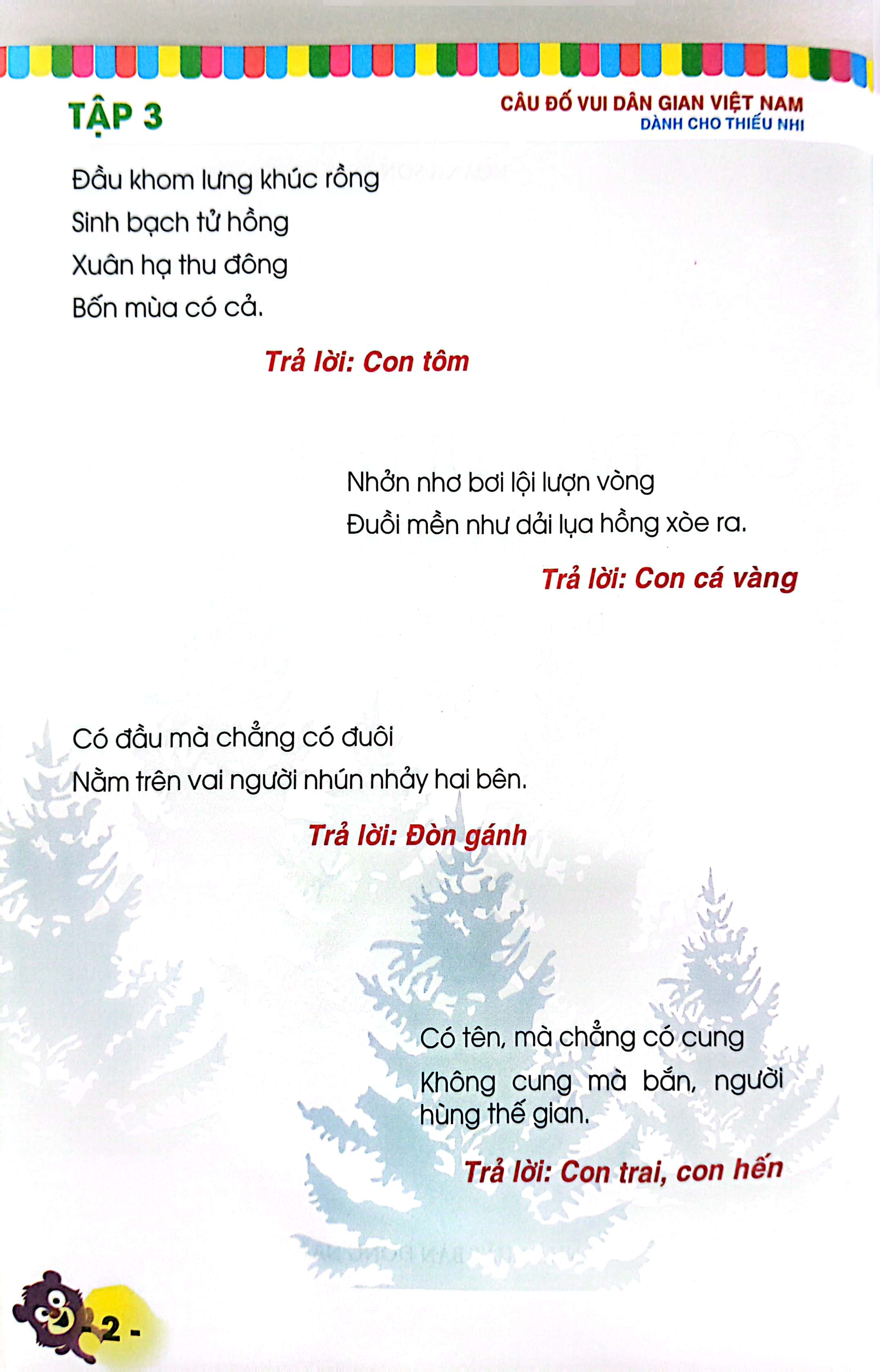 bộ câu đố vui dân gian việt nam - tập 3 - Ảnh 3