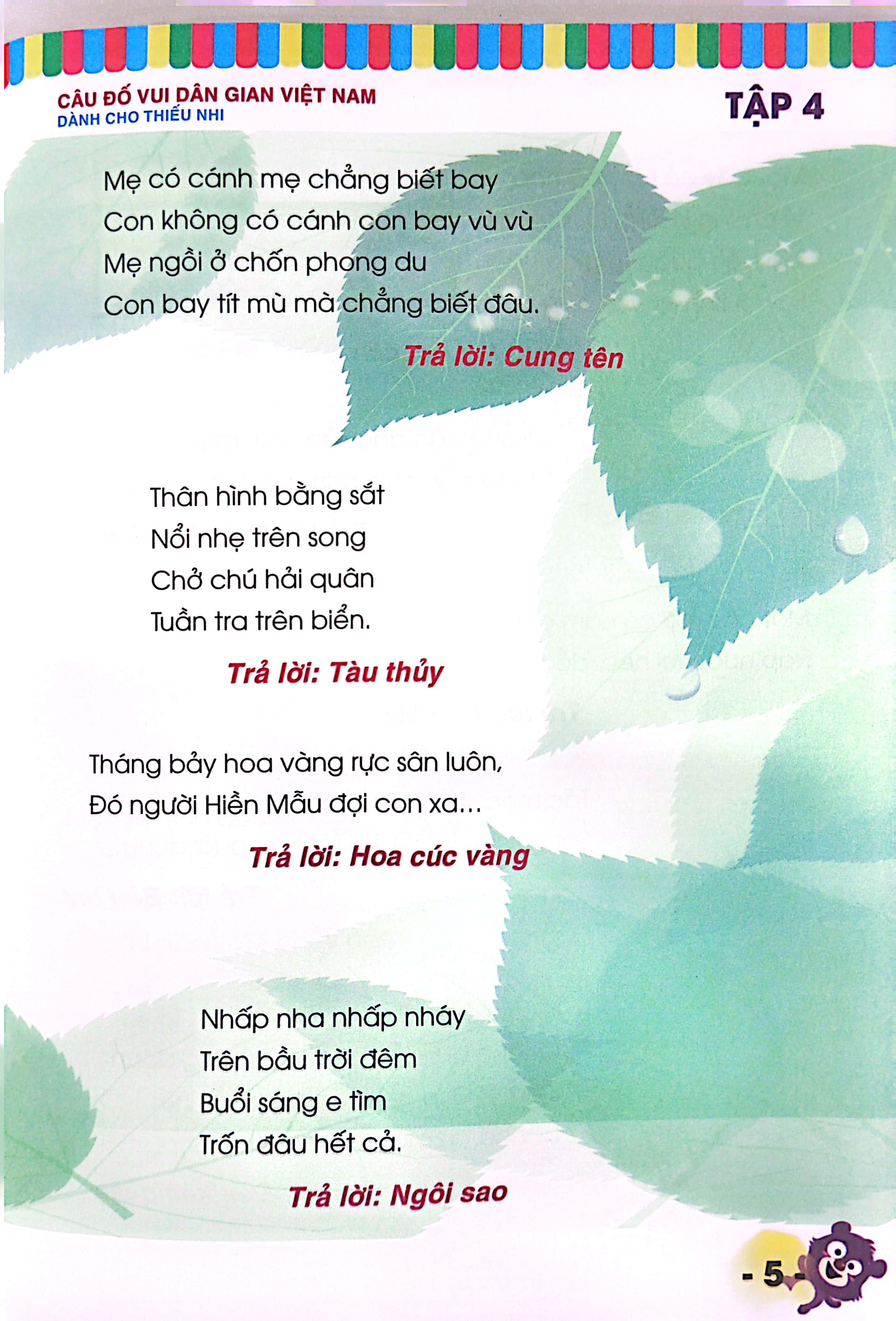 bộ câu đố vui dân gian việt nam - tập 4 - Ảnh 6