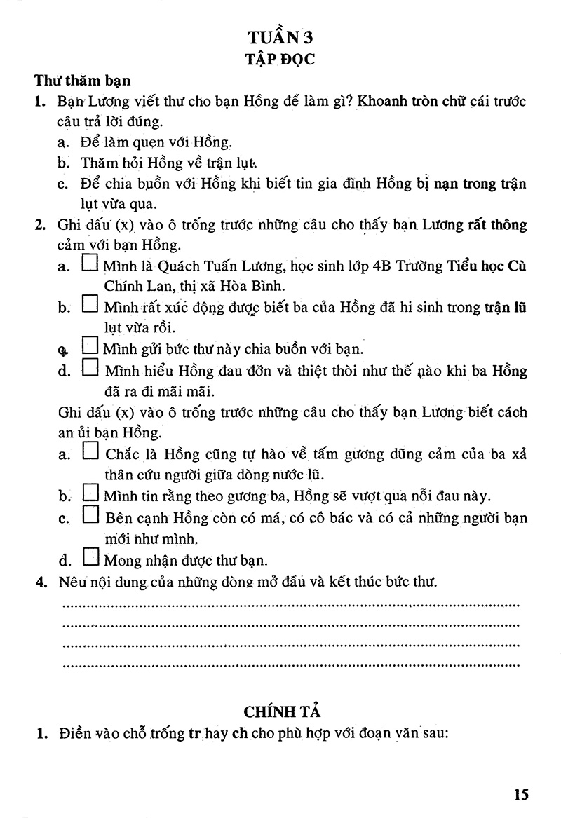 bộ câu hỏi và bài tập trắc nghiệm tiếng việt 4 - tập 1 - Ảnh 15
